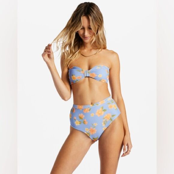 Billabong Lazy Days Tanlines Hi Retro Bikini Bottom - Picture 3 of 7